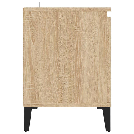 TV-bänk med metallben sonoma-ek 103,5x35x50 cm
