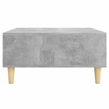 Soffbord betonggrå 60x60x30 cm konstruerat trä