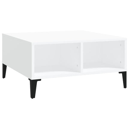Soffbord vit 60x60x30 cm konstruerat trä