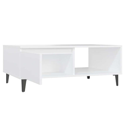 Soffbord vit 90x60x35 cm konstruerat trä