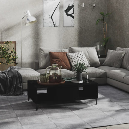 Soffbord svart 103,5x60x35 cm konstruerat trä