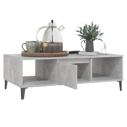 Soffbord betonggrå 103,5x60x35 cm konstruerat trä