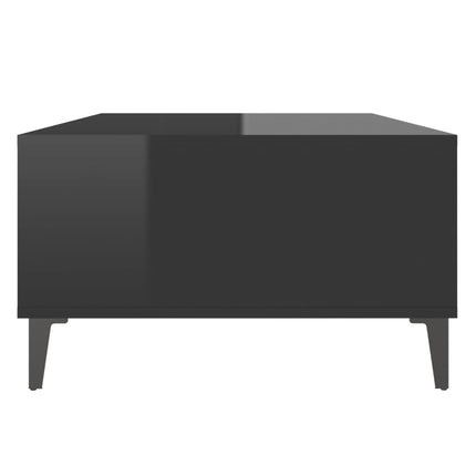 Soffbord svart högglans 103,5x60x35 cm konstruerat trä