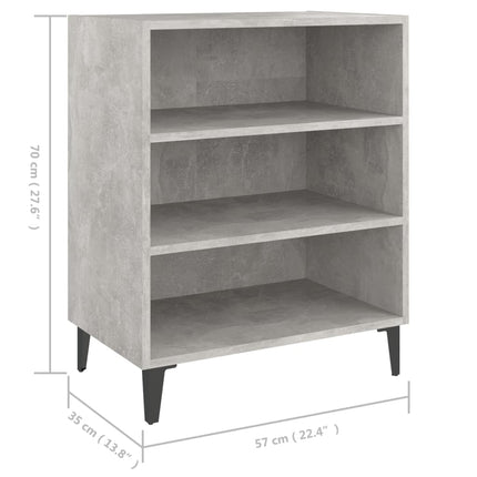 Skänk betonggrå 57x35x70 cm konstruerat trä