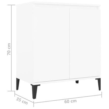 Skåp vit 60x35x70 cm konstruerat trä