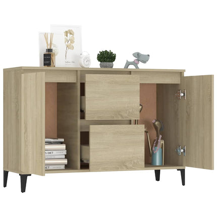 Skänk sonoma-ek 102x35x70 cm konstruerat trä