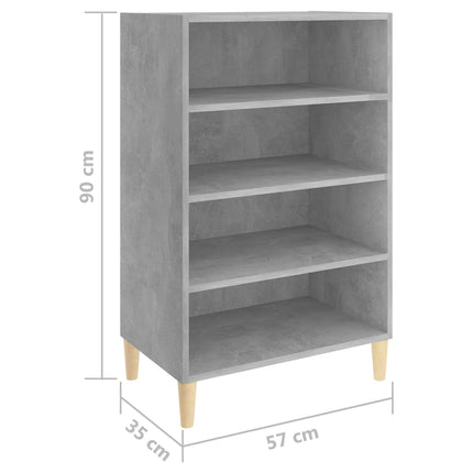 Skänk betonggrå 57x35x90 cm konstruerat trä