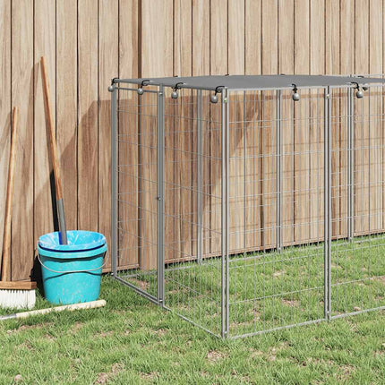 Hundgård silver 330x110x110 cm stål