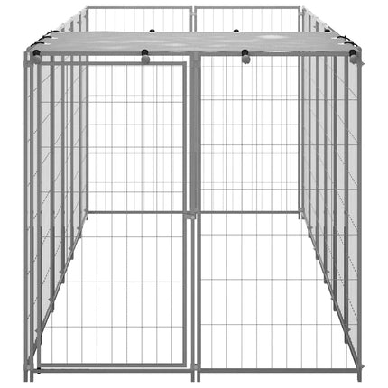 Hundgård silver 330x110x110 cm stål