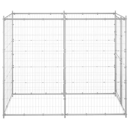 Hundgård för utomhusbruk stål 110x220x180 cm
