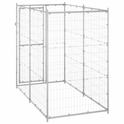 Hundgård för utomhusbruk stål 110x220x180 cm