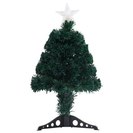 Förbelyst julgran med fot och LED 64 cm fiberoptik