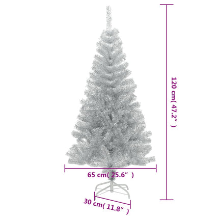 Plastgran med fot silver 120 cm PET