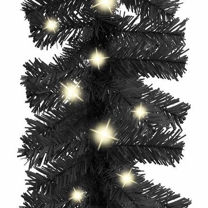 Julgirlang med LED-lampor 20 m svart