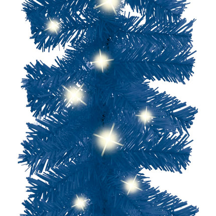 Julgirlang med LED-lampor 10 m blå