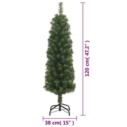 Smal plastgran med fot grön 120 cm PVC