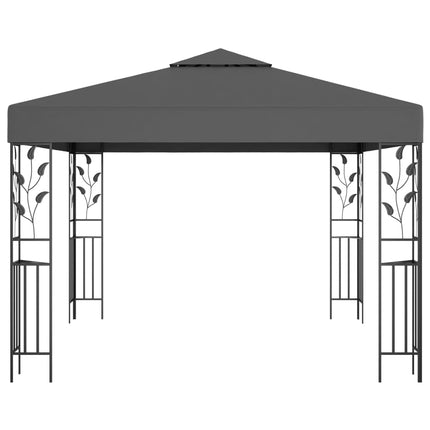 Paviljong med ljusslinga LED 3x3 m antracit