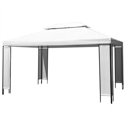 Paviljong med ljusslinga LED vit 3x4 m
