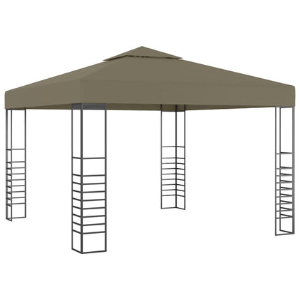 Paviljong med ljusslinga LED 3x3 m taupe