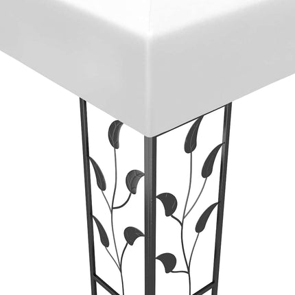Paviljong med ljusslinga LED 3x3 m vit