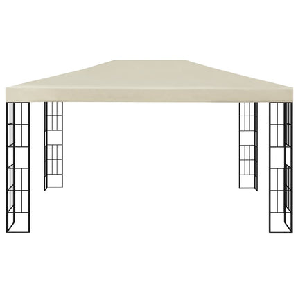 Paviljong med ljusslinga LED 3x4 m gräddvit