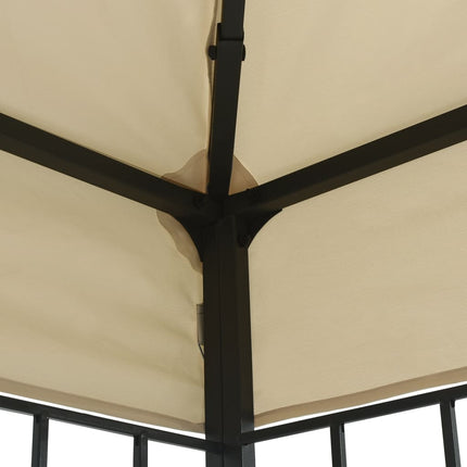 Paviljong med ljusslinga LED 3x4 m gräddvit