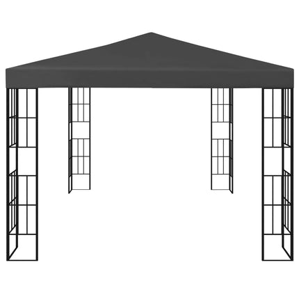 Paviljong med ljusslinga LED 3x4 m antracit
