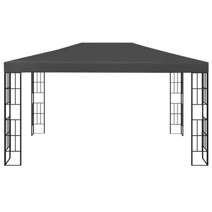 Paviljong med ljusslinga LED 3x4 m antracit