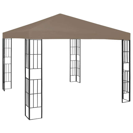Paviljong med ljusslinga LED 3x3 m taupe