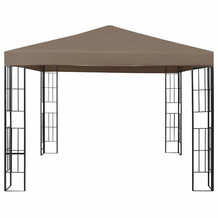 Paviljong med ljusslinga LED 3x3 m taupe