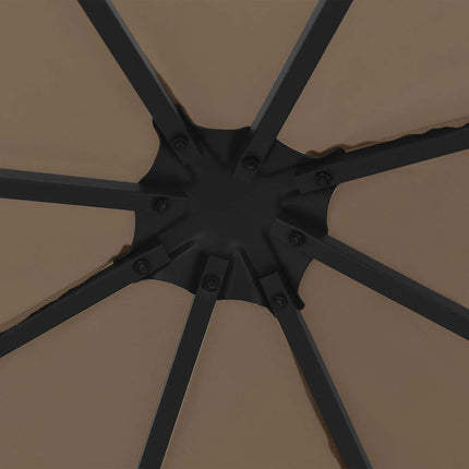 Paviljong med ljusslinga LED 3x3 m taupe