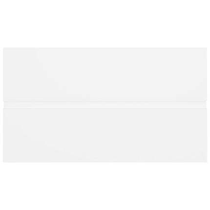 Badrumsskåp med inbyggt handfat vit konstruerat trä
