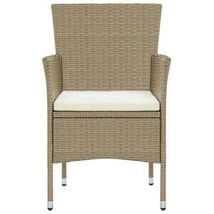 Matgrupp för trädgården 3 delar beige