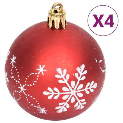 Julgranskulor 108 st röd och vit