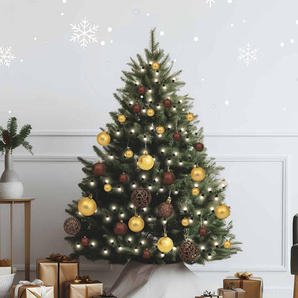 Julgranskulor med spira och 150 LED 60 delar guld och brons