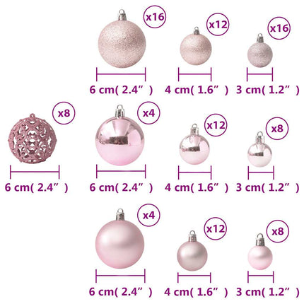 Julgranskulor 100 st rosa