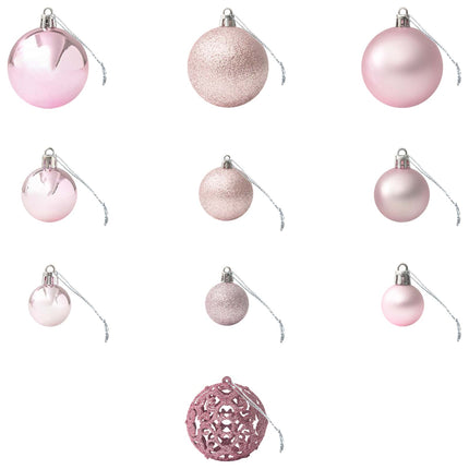 Julgranskulor 100 st rosa