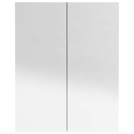 Spegelskåp för badrum svart glänsande 60x15x75 cm MDF