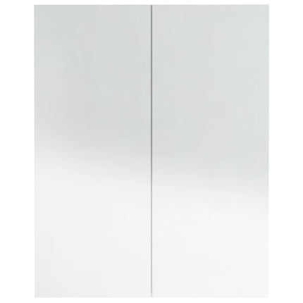 Spegelskåp för badrum vit glänsande 60x15x75 cm MDF