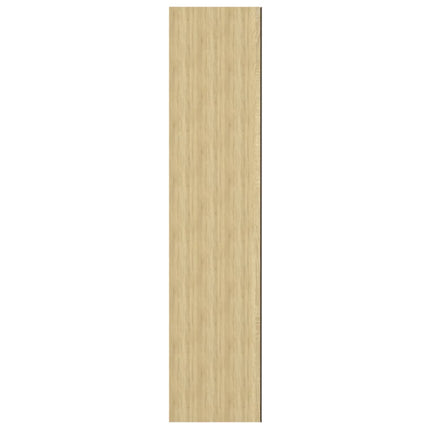 Spegelskåp för badrum vit och ek 60x15x75 cm MDF