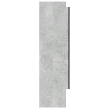 Spegelskåp för badrum betonggrå 80x15x60 cm MDF