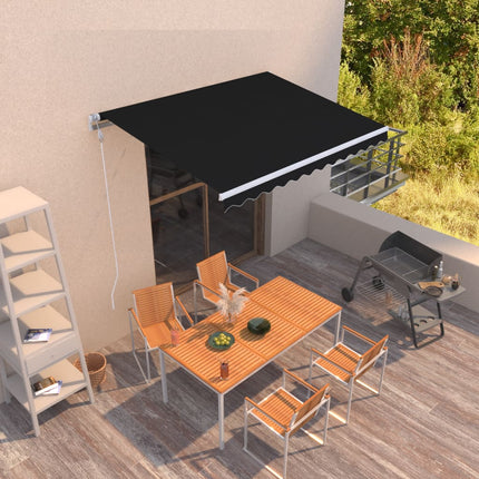 Markis automatiskt infällbar 300x250 cm antracit