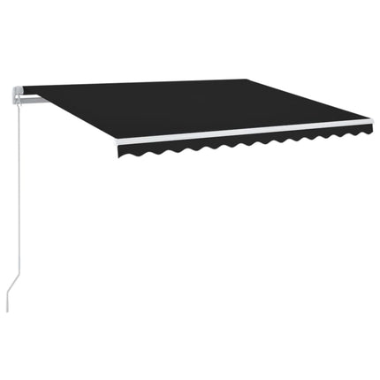 Markis manuellt infällbar med LED 350x250 cm antracit