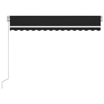 Markis manuellt infällbar med LED 350x250 cm antracit