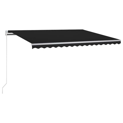 Automatisk markis med vindsensor & LED 350x250 cm antracit