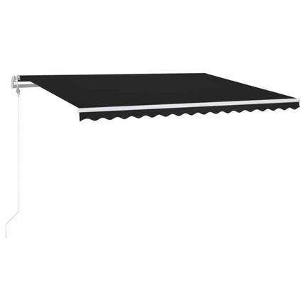 Automatisk markis med vindsensor & LED 400x300 cm antracit