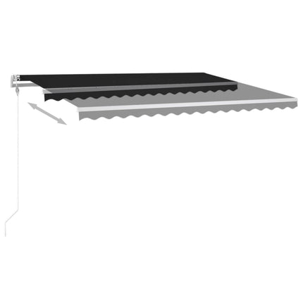 Automatisk markis med vindsensor & LED 400x300 cm antracit