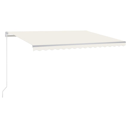 Markis manuellt infällbar 450x300 cm gräddvit