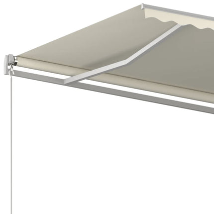 Markis manuellt infällbar 450x300 cm gräddvit