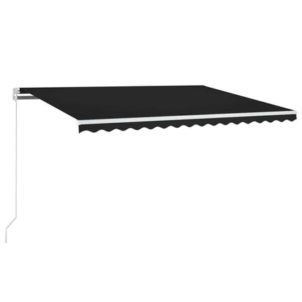 Markis manuellt infällbar med LED 450x300 cm antracit